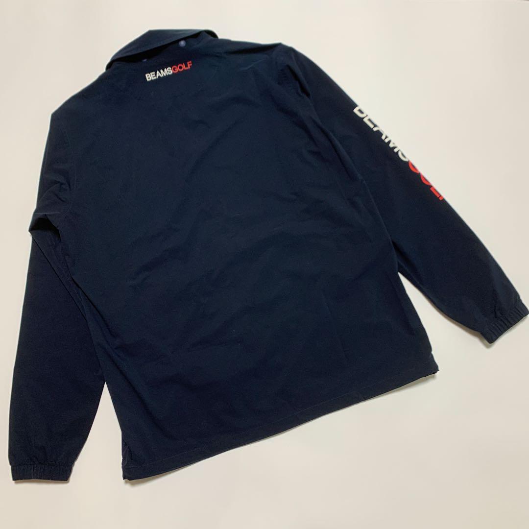 BEAMS GOLF ナイロンジャケット コーチジャケット　ネイビー　L