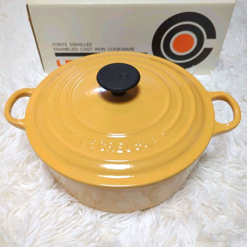 ゆ*ん様 LE CREUSET　ル・クルーゼ　ココット ロンド イエロー　20c