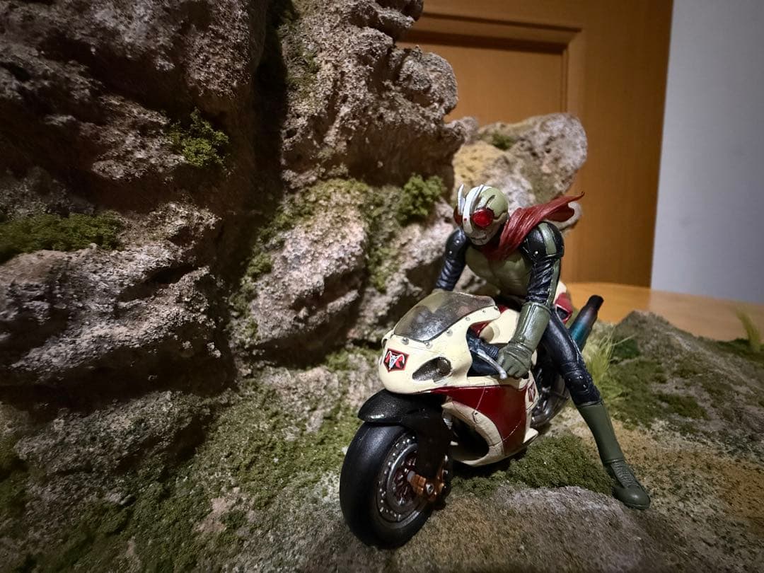 ジオラマ　仮面ライダー2号　新サイクロン号　セット