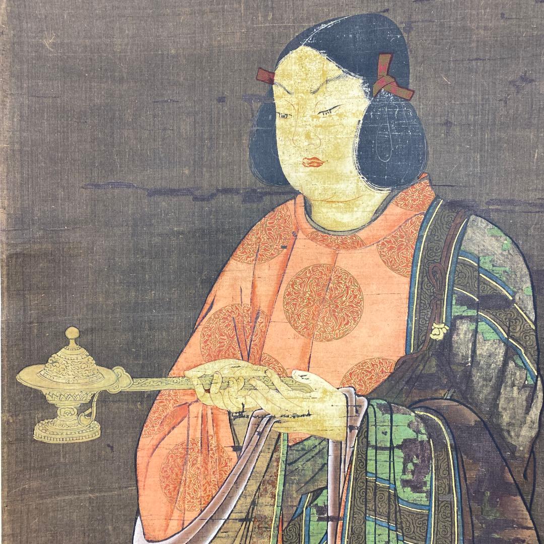 美品 掛け軸 仁和寺 聖徳太子尊像 重要文化財 印刷 鎌倉時代 解説付き