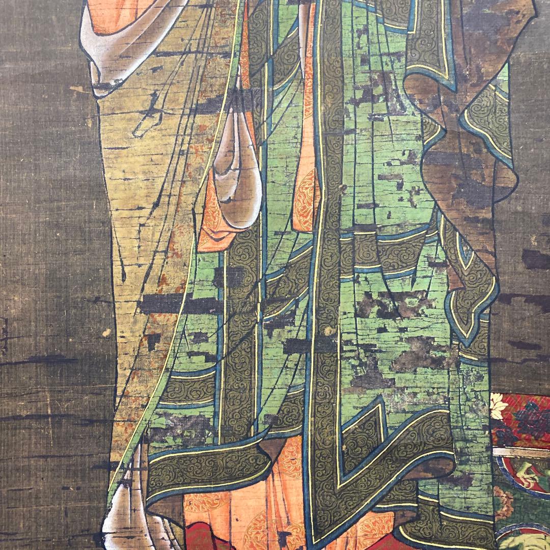 美品 掛け軸 仁和寺 聖徳太子尊像 重要文化財 印刷 鎌倉時代 解説付き