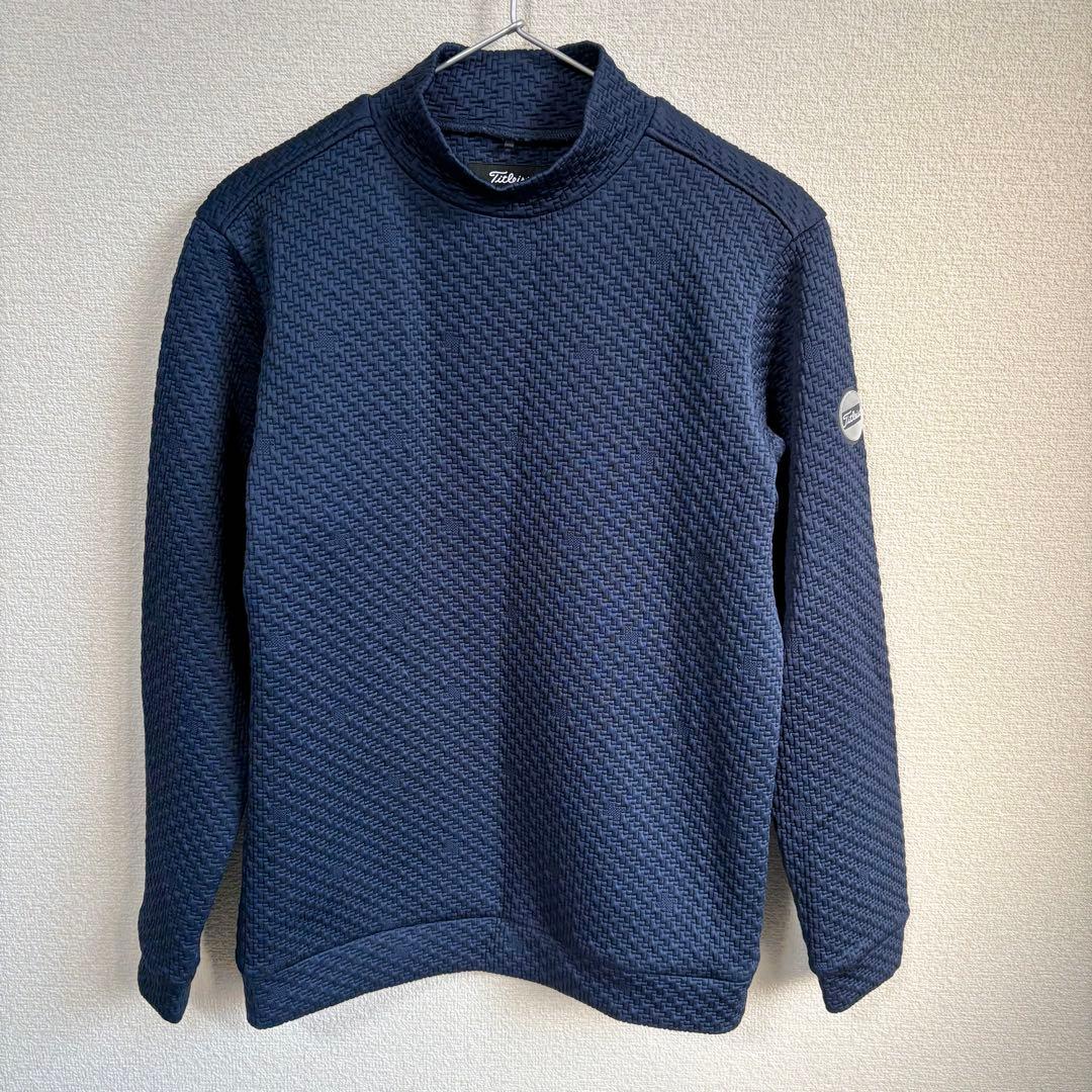 【超美品】Titleist モックネックシャツ　ネイビーS