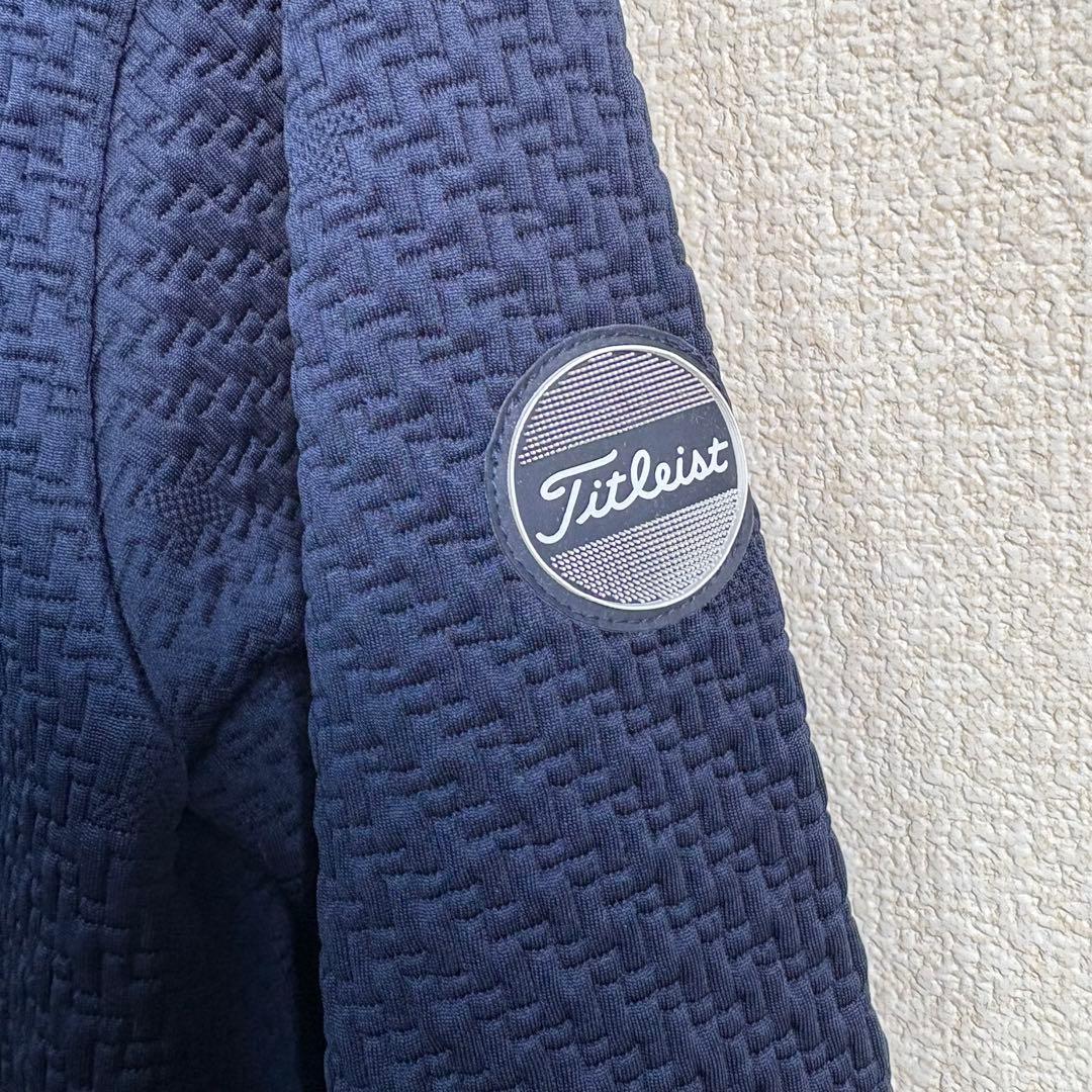 【超美品】Titleist モックネックシャツ　ネイビーS