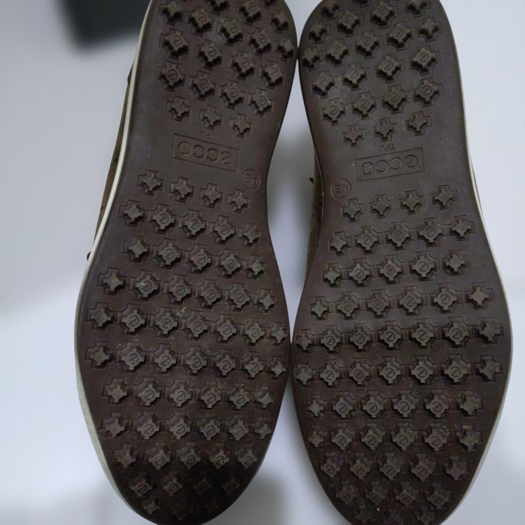 ECCOメンズ ブラウンレザー ゴルフシューズ