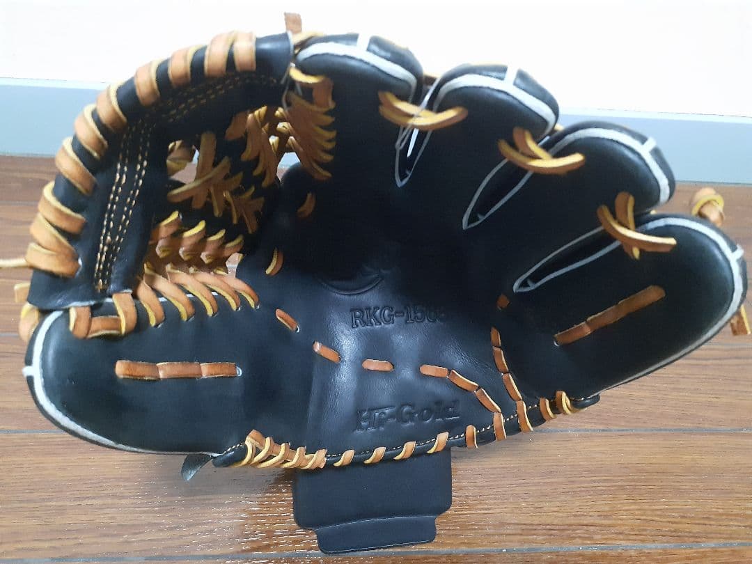 HI-GOLD軟式内野手用　天然皮革　カラーブラック×タン