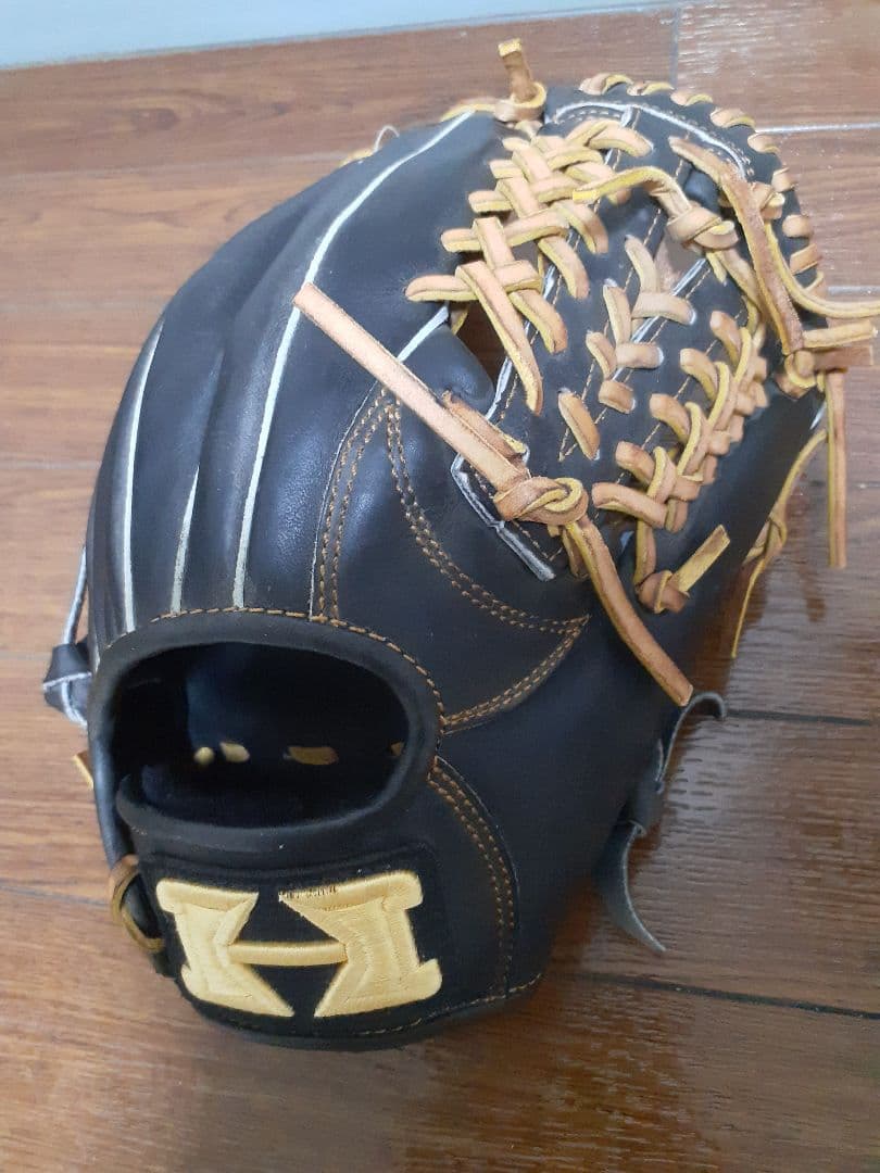 HI-GOLD軟式内野手用　天然皮革　カラーブラック×タン