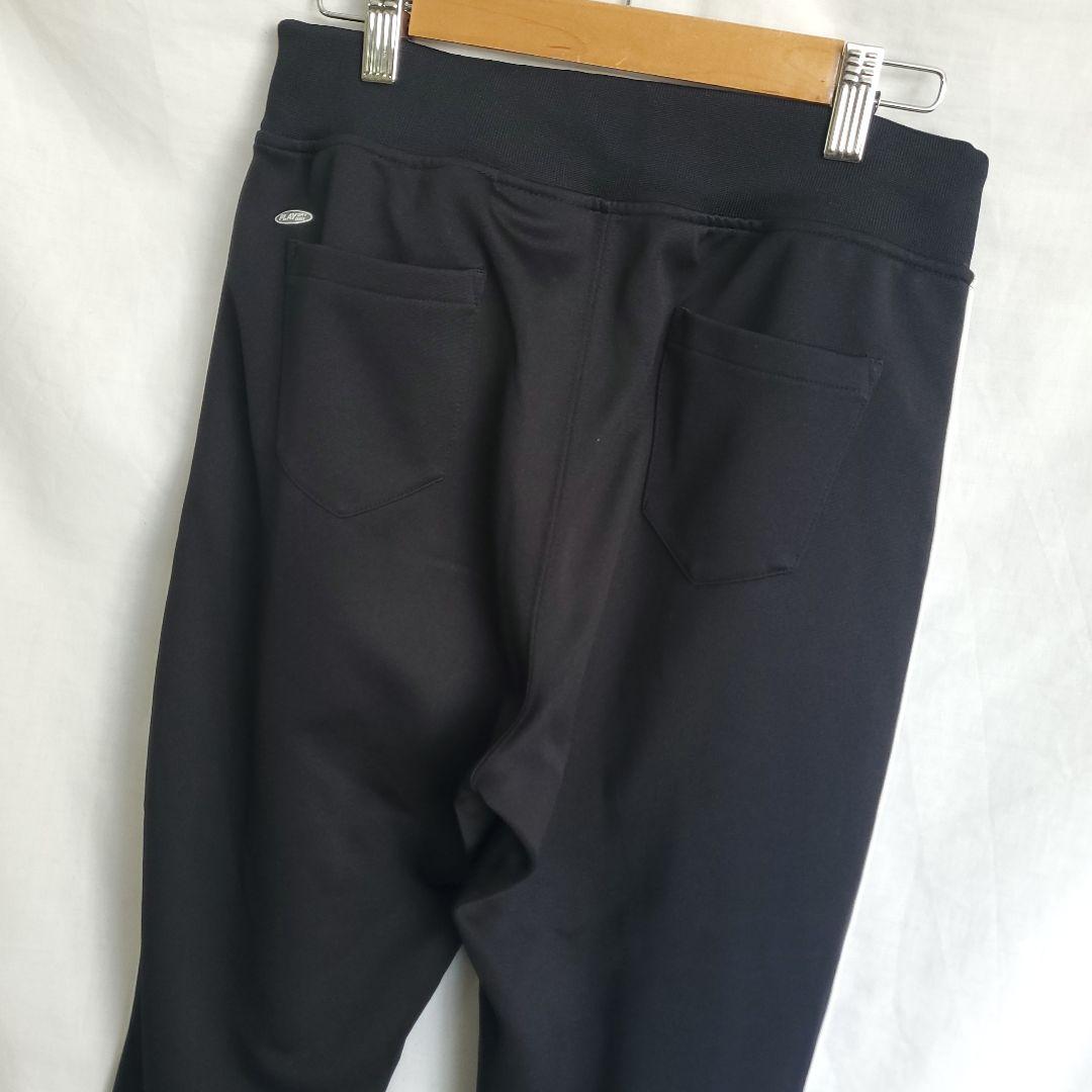 Reebok リーボック フレアジャージパンツ 黒 ラインパンツ
