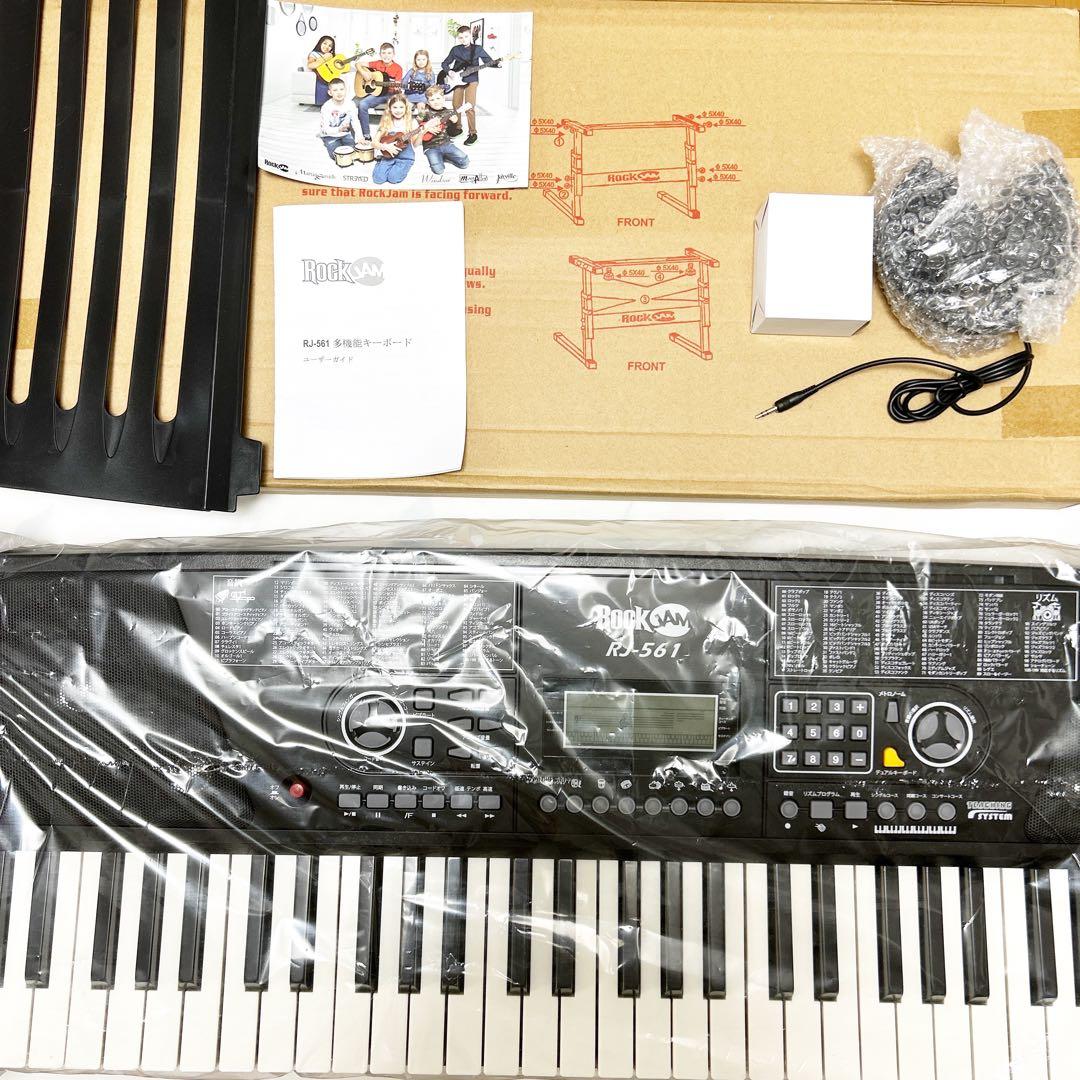 【新品】RockJam/電子キーボード/61鍵/初心者セット/スタンド等付き