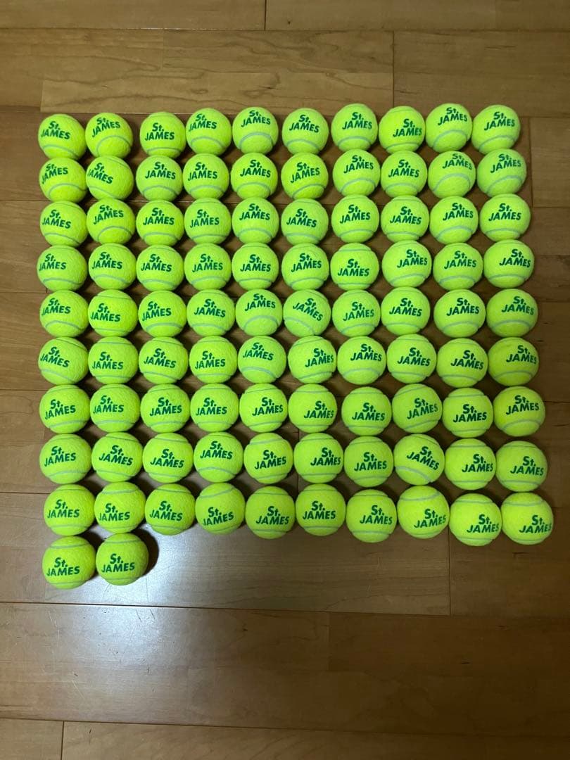 2時間使用中古 St. JAMES テニスボール 92個