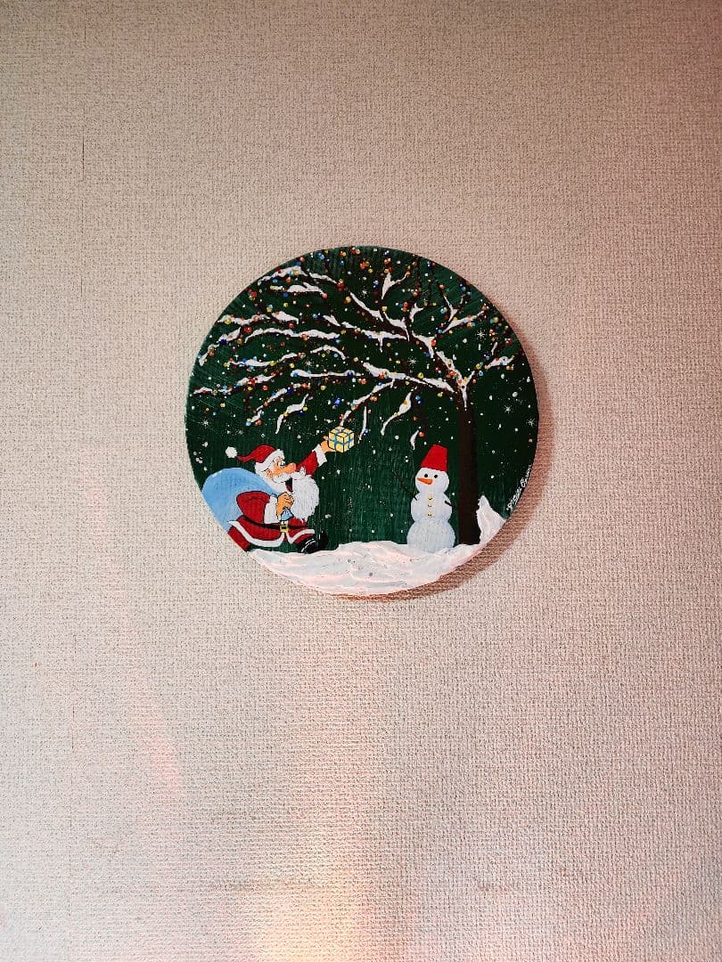 アクリル画　クリスマス