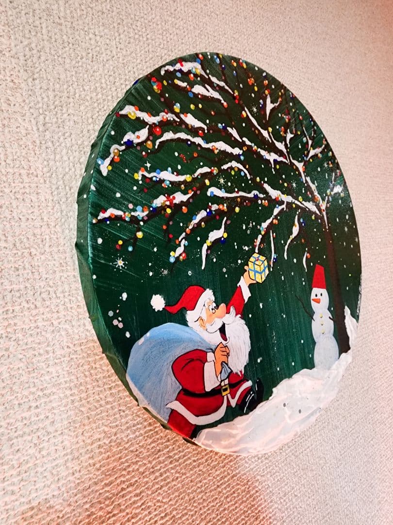 アクリル画　クリスマス