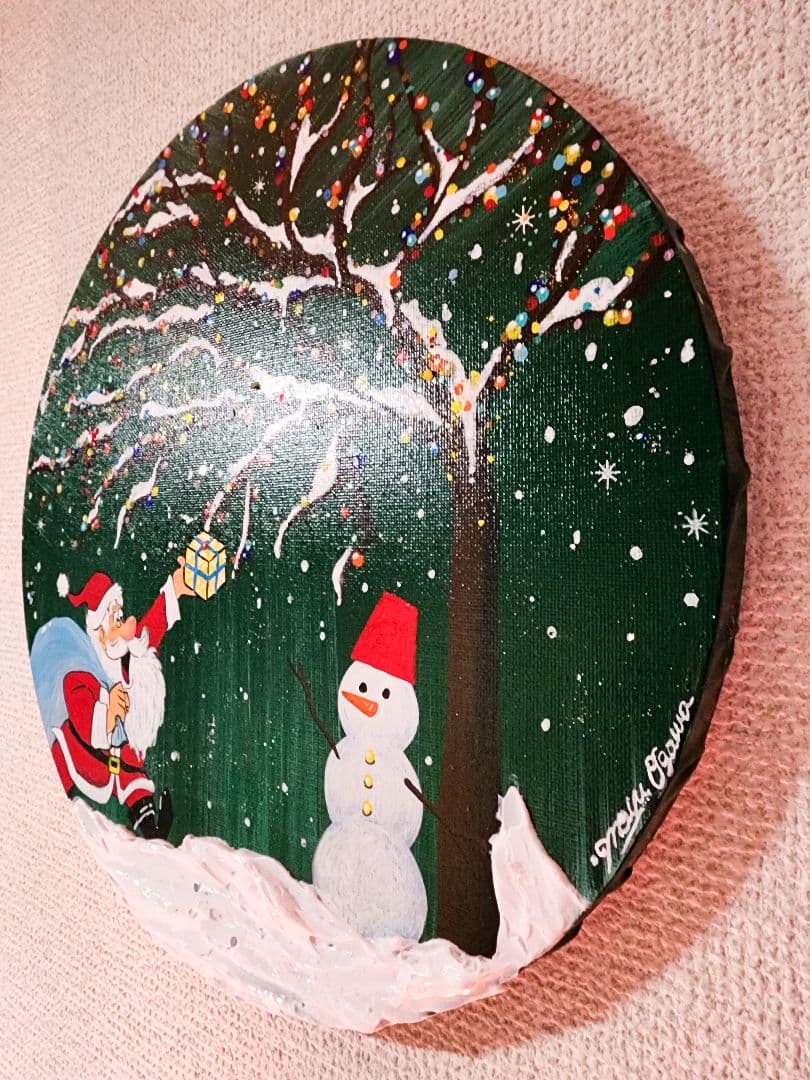 アクリル画　クリスマス
