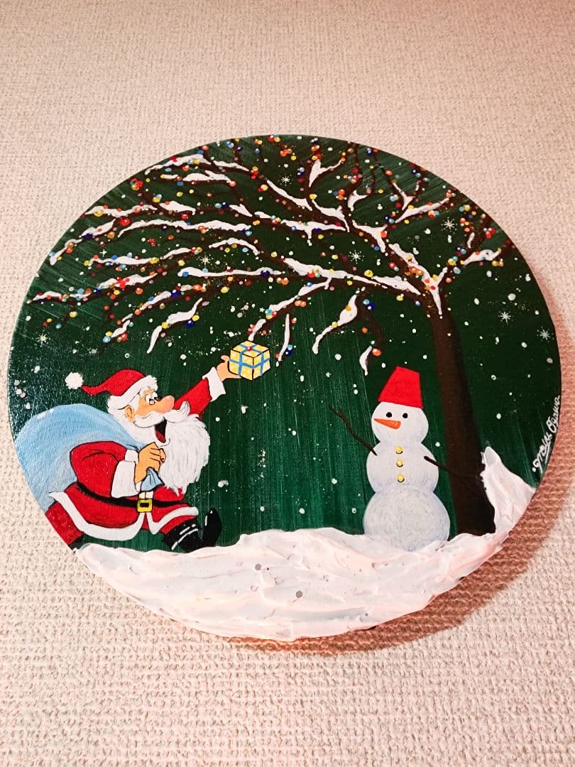 アクリル画　クリスマス