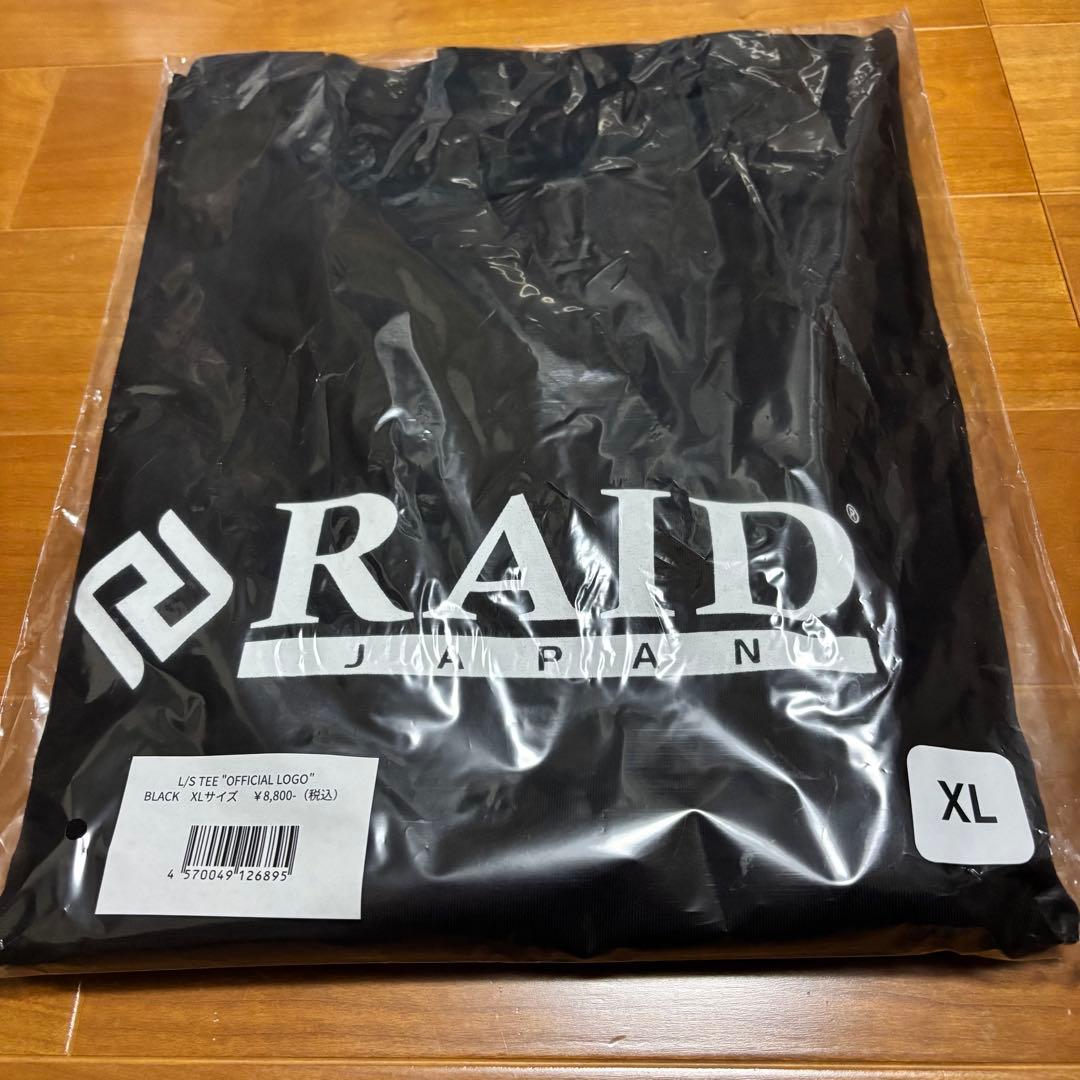 新品RAID JAPAN ロンT OFFICIAL LOGO ブラックXL