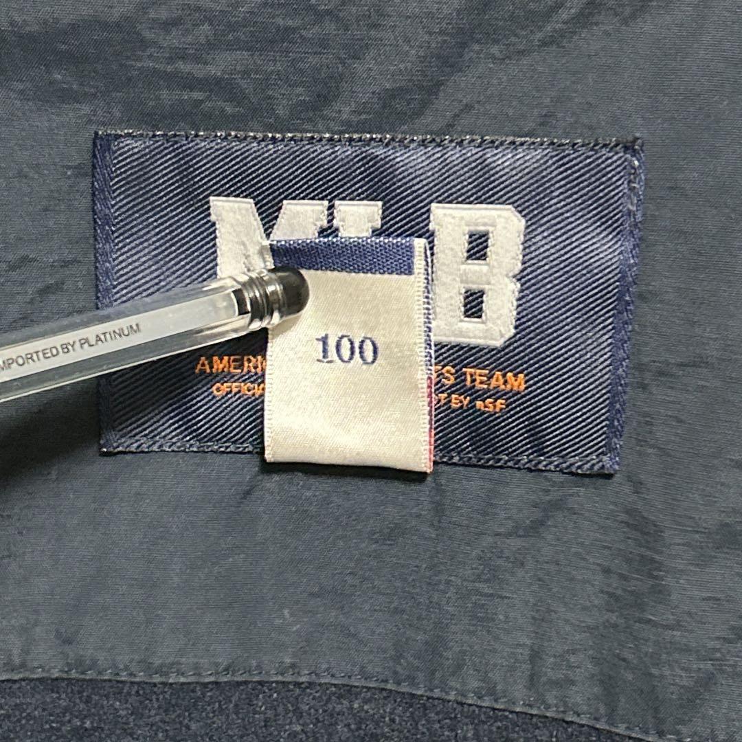 セール《美品》MLB☆NY ヤンキース☆ベースボールジャケット 刺繍ロゴ 紺 L