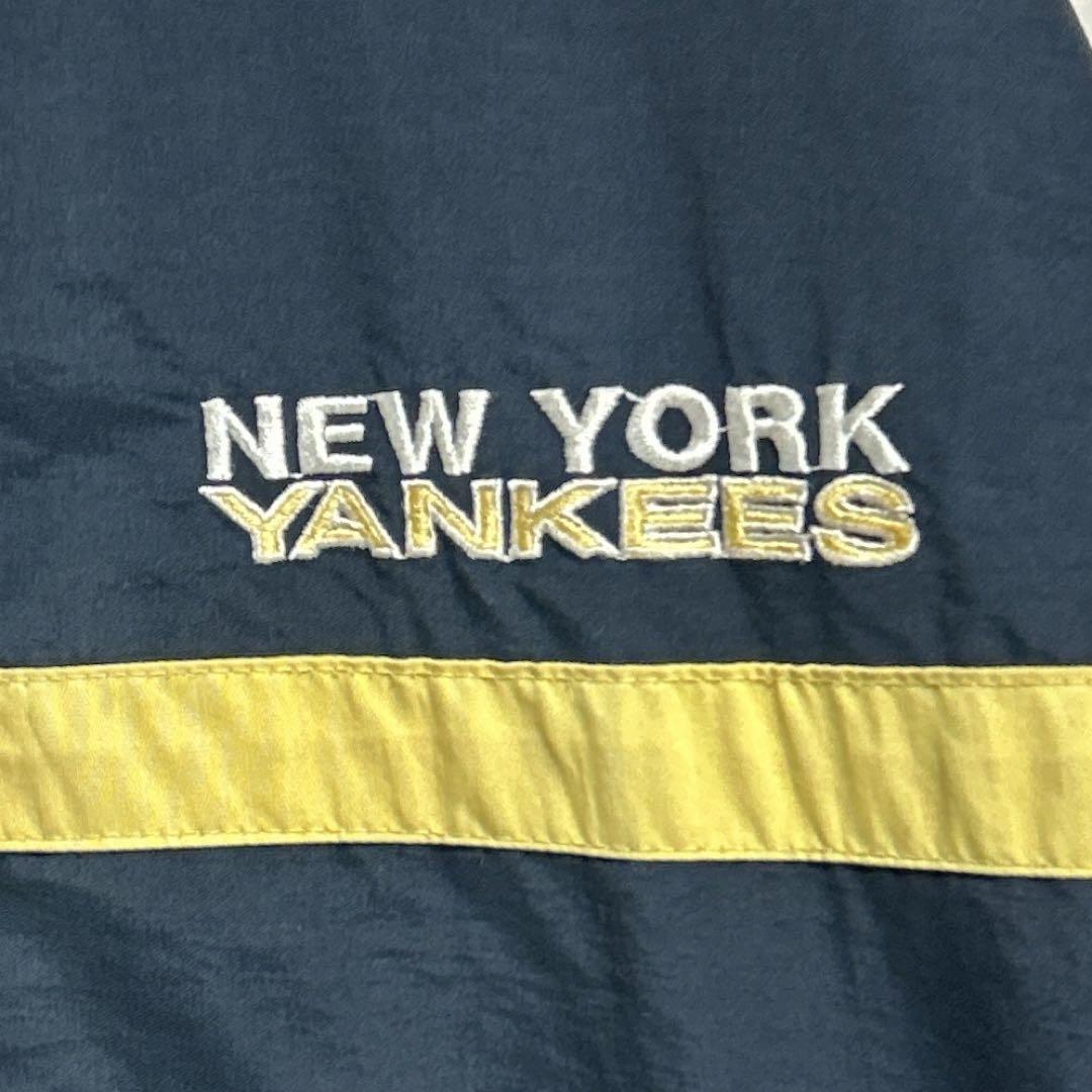 セール《美品》MLB☆NY ヤンキース☆ベースボールジャケット 刺繍ロゴ 紺 L