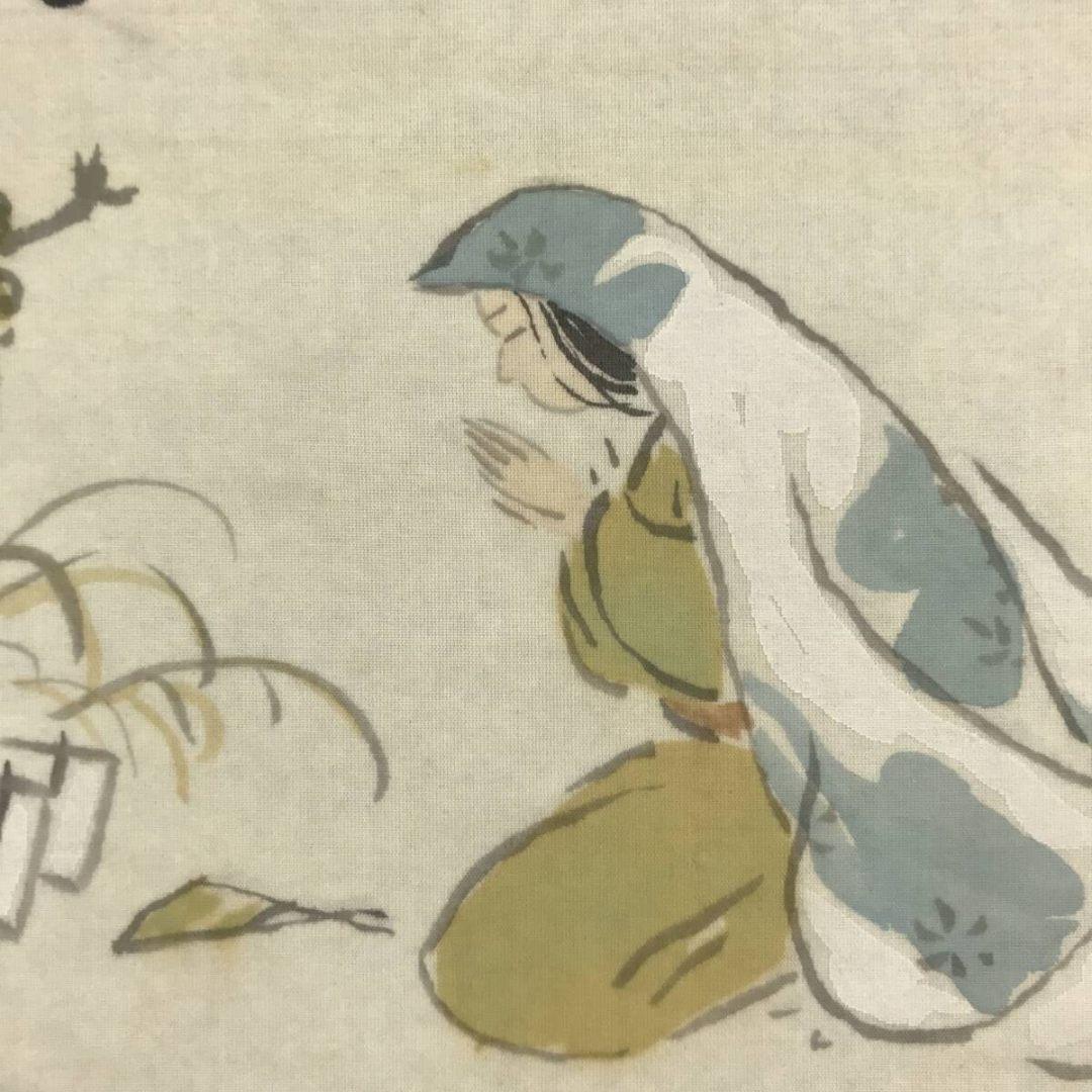 真作/山田介堂/京野の宮図/山水美人図/掛軸☆宝船☆AK-684