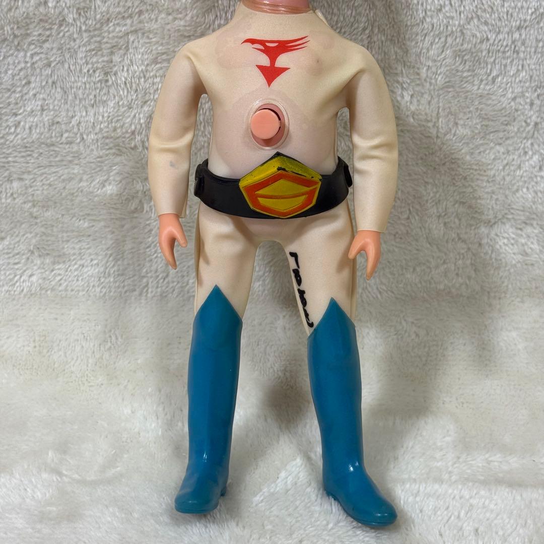 【当時物】科学忍者隊ガッチャマン 大鷲の健 ソフビ フィギュア ヘルメット付き