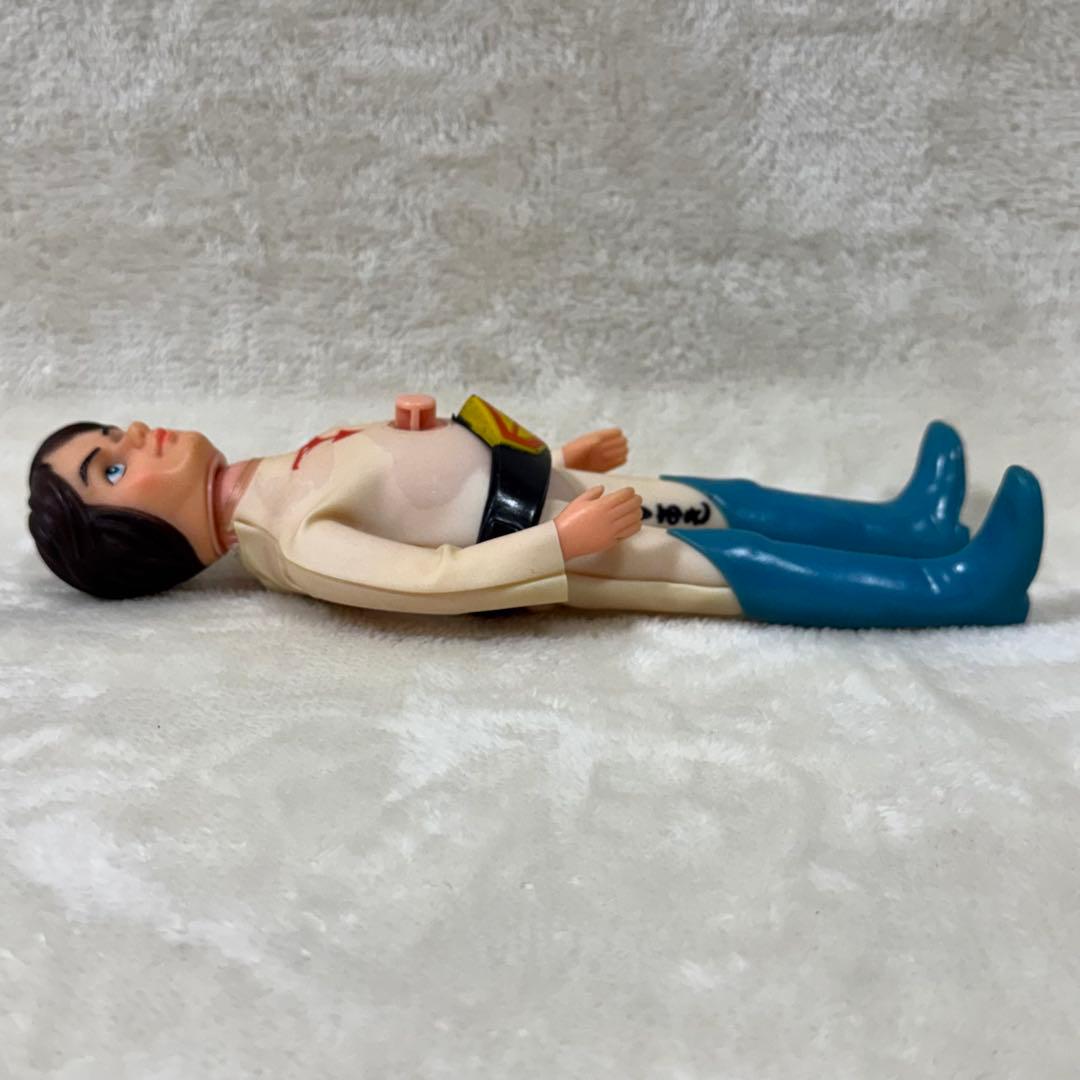 【当時物】科学忍者隊ガッチャマン 大鷲の健 ソフビ フィギュア ヘルメット付き