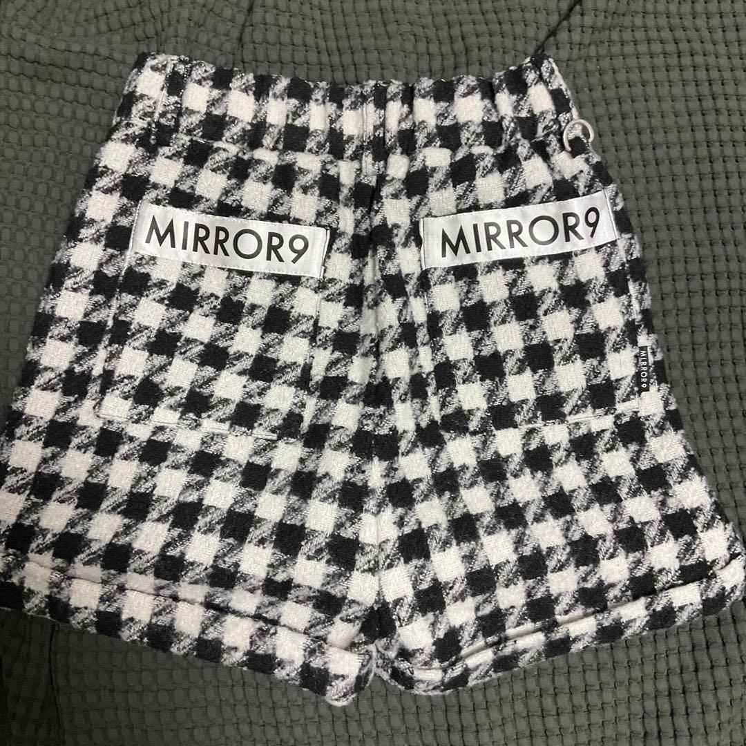 MIRROR9 白黒チェックショートパンツ