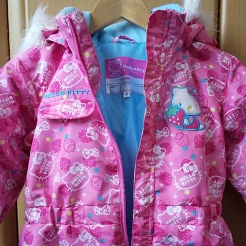8090~110120cm着丈調整可能HelloKittyジャンプ スキーウェア
