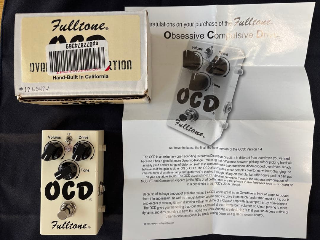 Fulltone OCD(v.1.7) 外箱付
