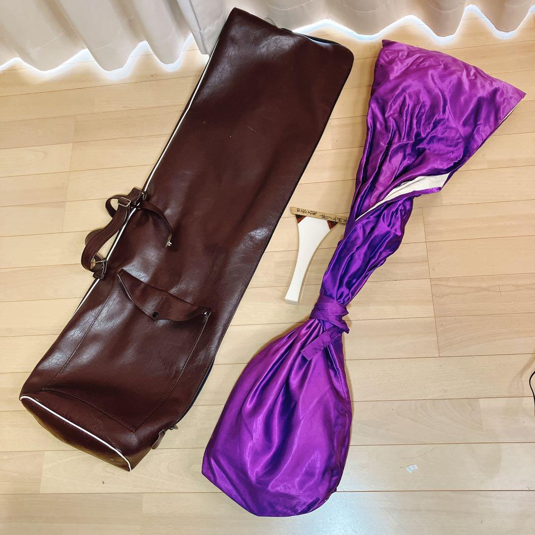 現状品】細棹 三味線 セット 付属品多数 ケース付 初心者向け 和楽器