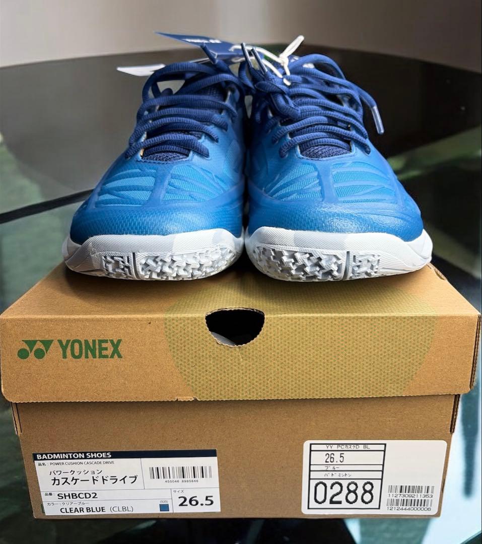 【新品タグ付き】YONEX バドミントンシューズ ブルー26.5cm