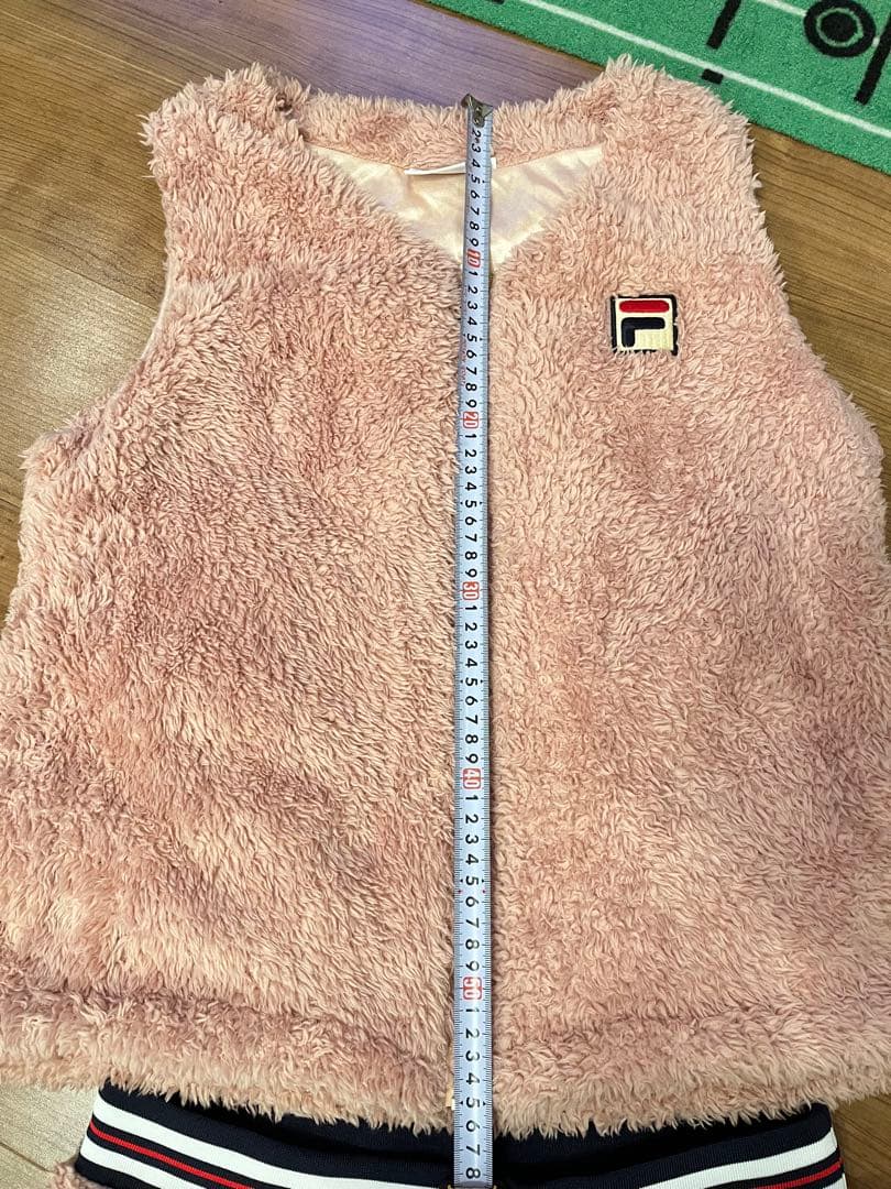 レア！フィラ FILA ボアベスト スコート セットアップ ピンク モコモコ L