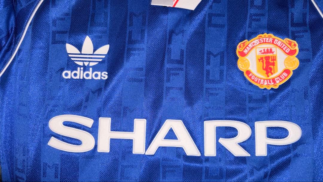 【正規品】マンチェスターユナイテッド　88/90 復刻 青 SHARP