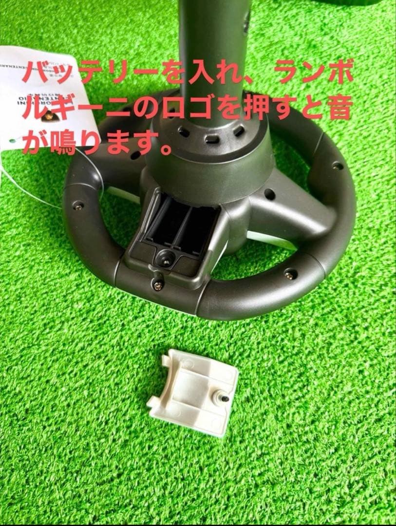 ランボルギーニ グリーン色の車型手押し車 乗用おもちゃ