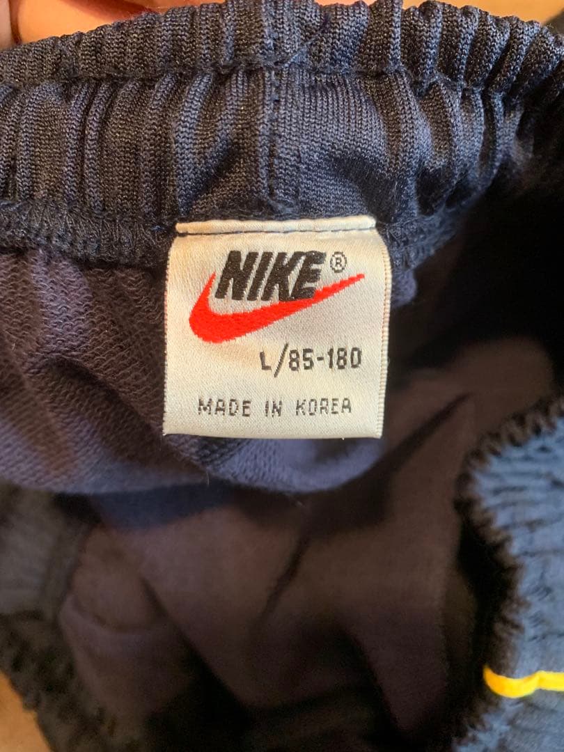 90s Nike ネイビー ジャージパンツ 銀タグ 紙タグ L サイズ