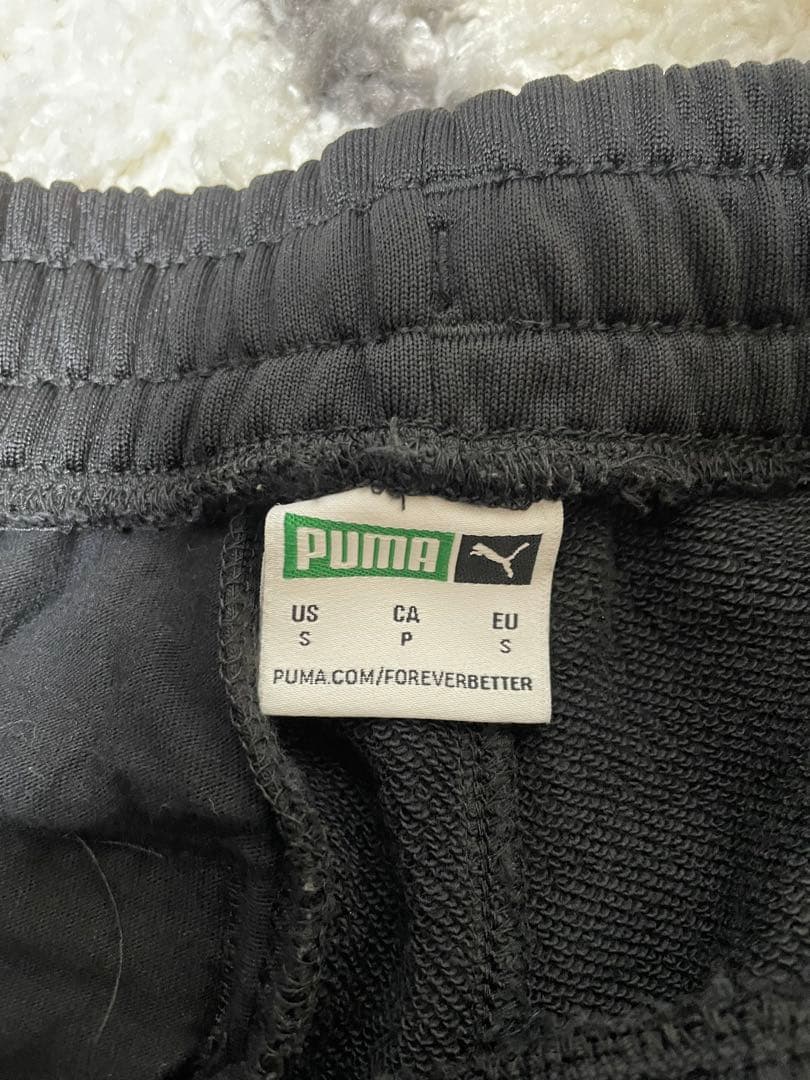 PUMA サイドストライプ ジャージパンツ S ブラック/グレー