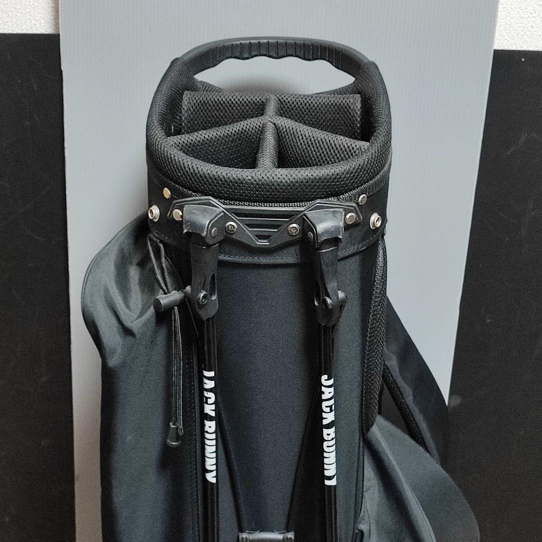 美品 ジャックバニー スタンド式キャディバッグ 黒 ブラック うさぎ
