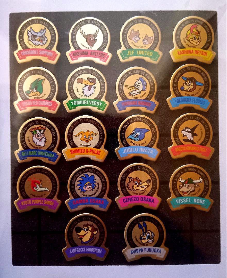 Jリーグ　ヴィクトリー ピンバッジ　額入り　1998~1999シーズン　レア