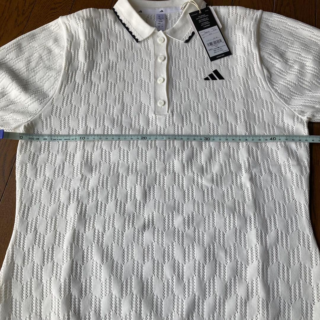 新品adidas アディダスゴルフ　レディース半袖ニットシャツ　Ｌ　17930円