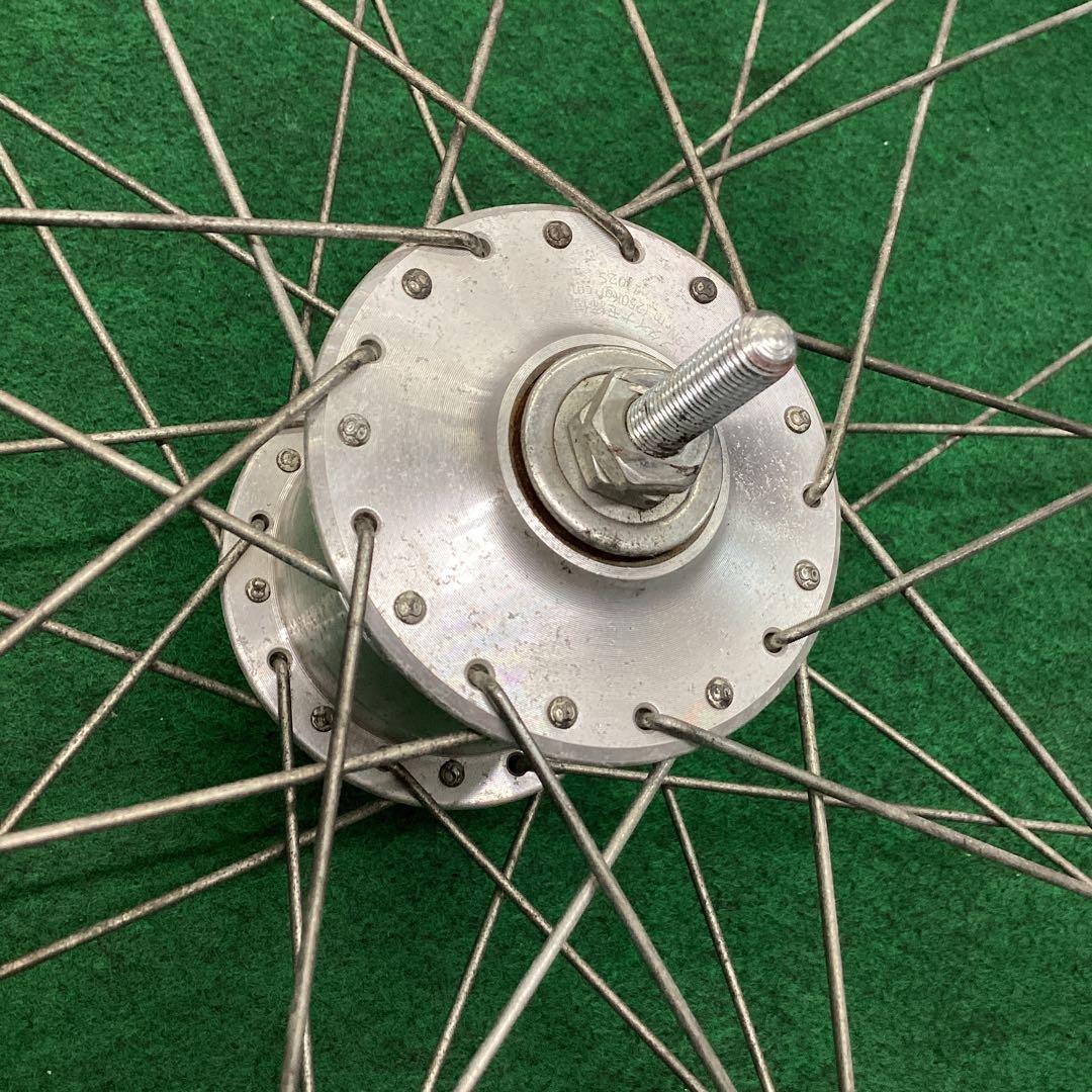 前ホイール　700x42c　ハブダイナモ　フロント　前　ON　自転車　タイヤ付