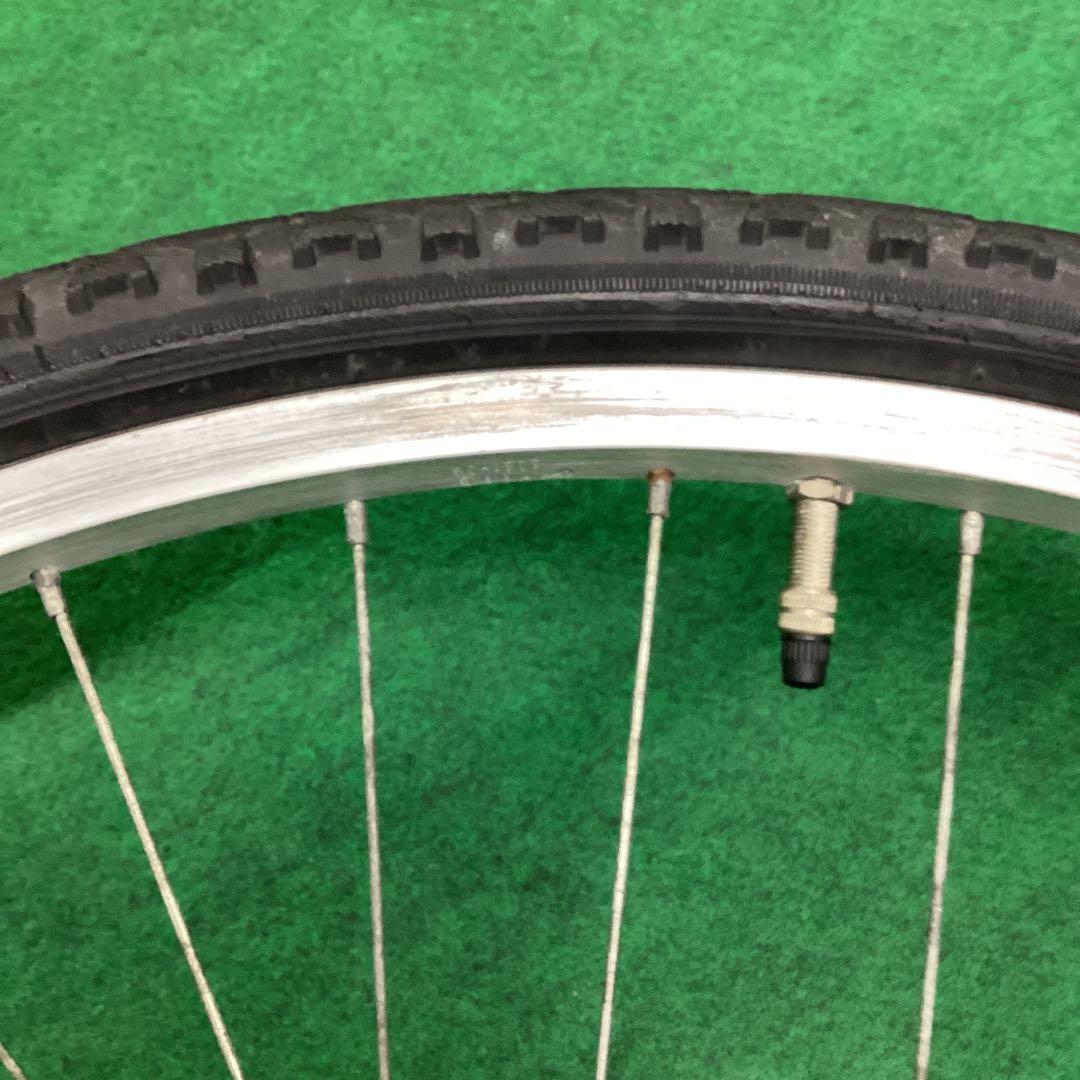前ホイール　700x42c　ハブダイナモ　フロント　前　ON　自転車　タイヤ付