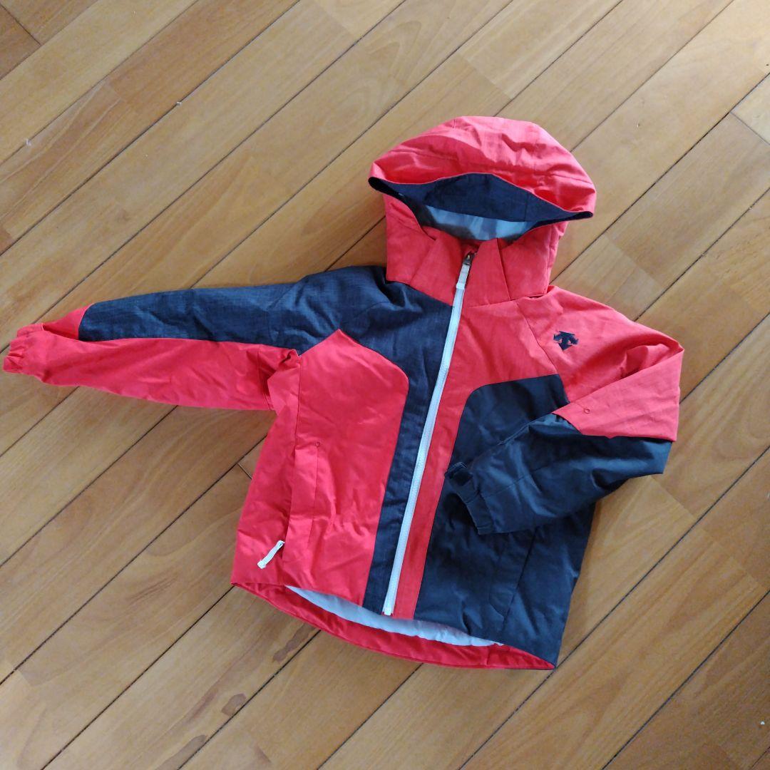 デサント DESCENTE スキーウェア上下 赤黒 130 キッズ ジュニア