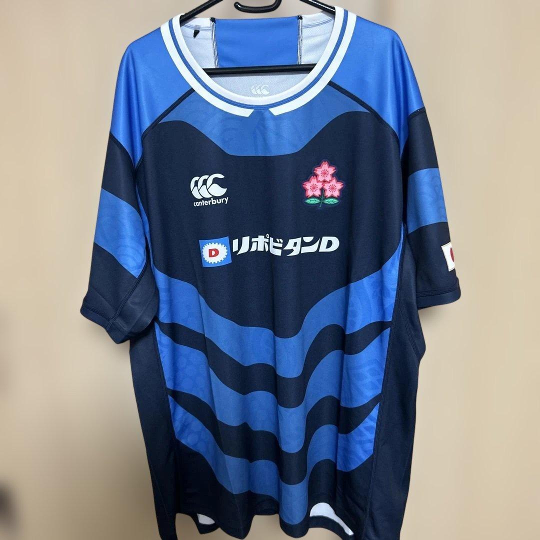 canterbury 日本代表ラグビージャージ5Lサイズ青黒