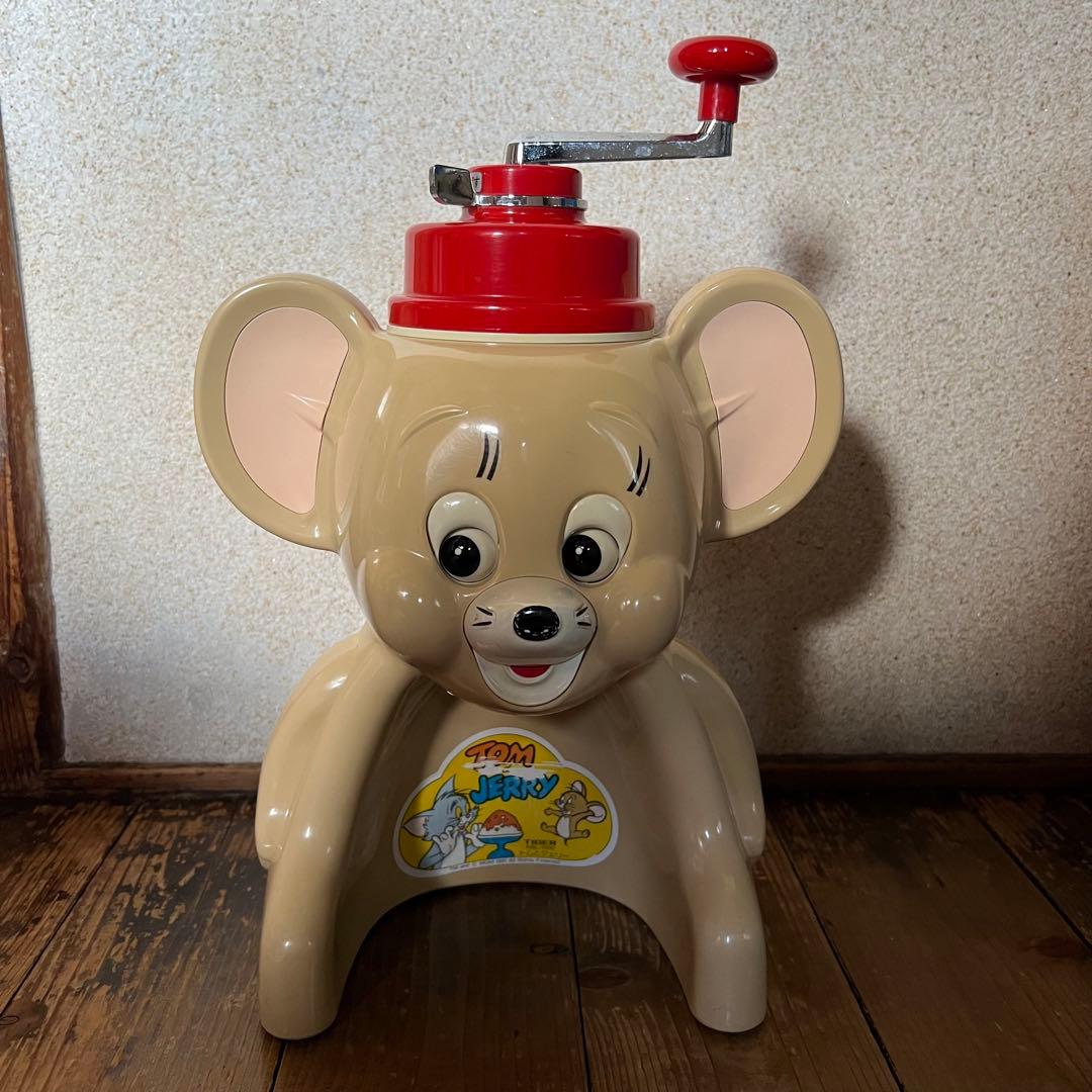 レトロ　かき氷機　タイガー氷削り器　きょろきょろジェリー　トムとジェリー