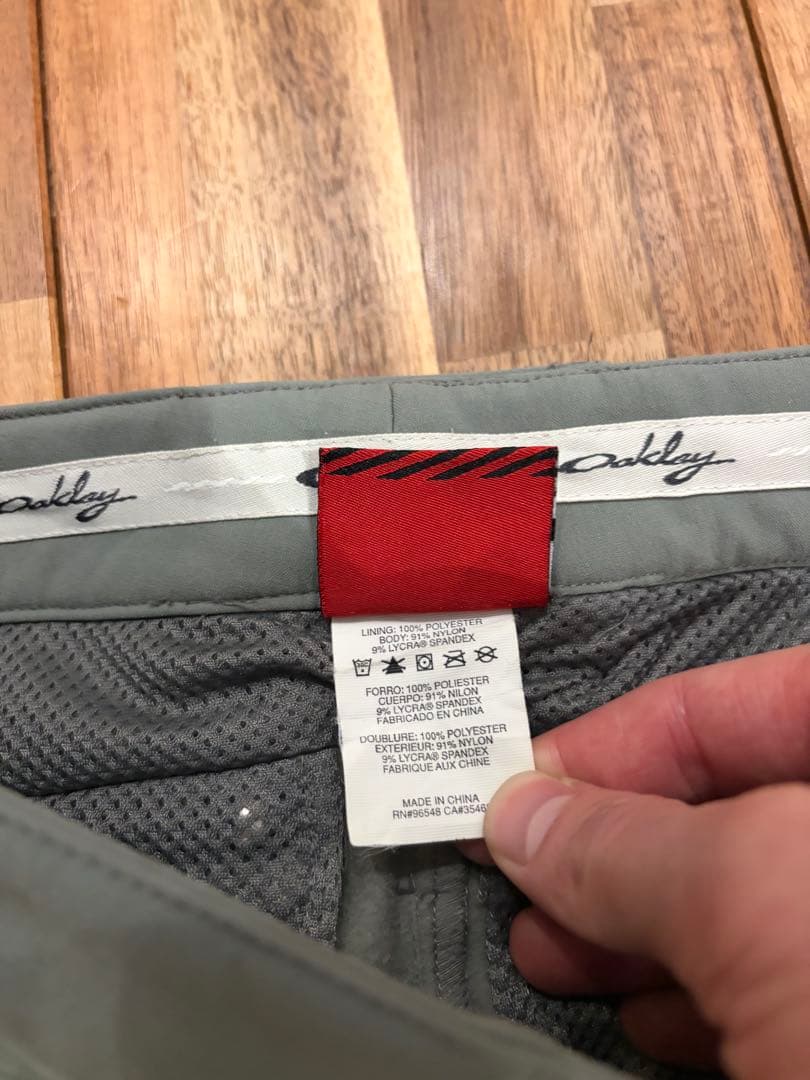 90s 00s 赤タグ　旧タグOakley オークリースノーボードパンツ XL