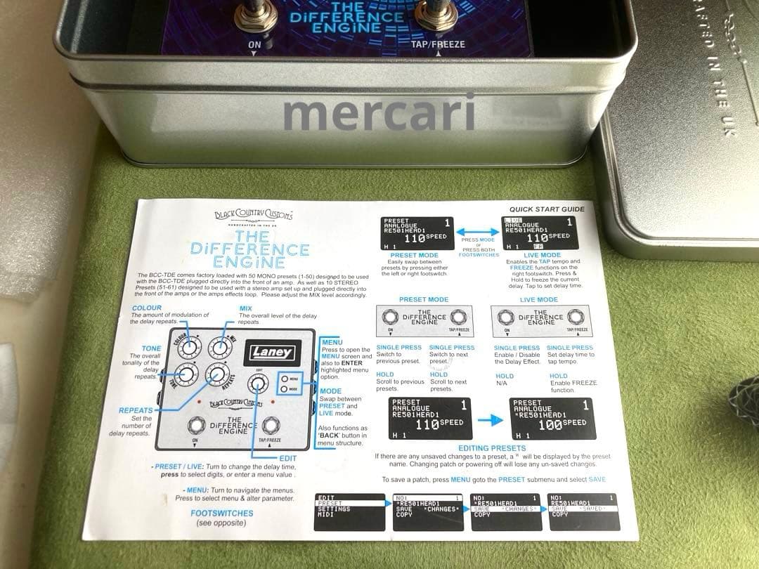 Laney The Difference Engine ステレオディレイペダル