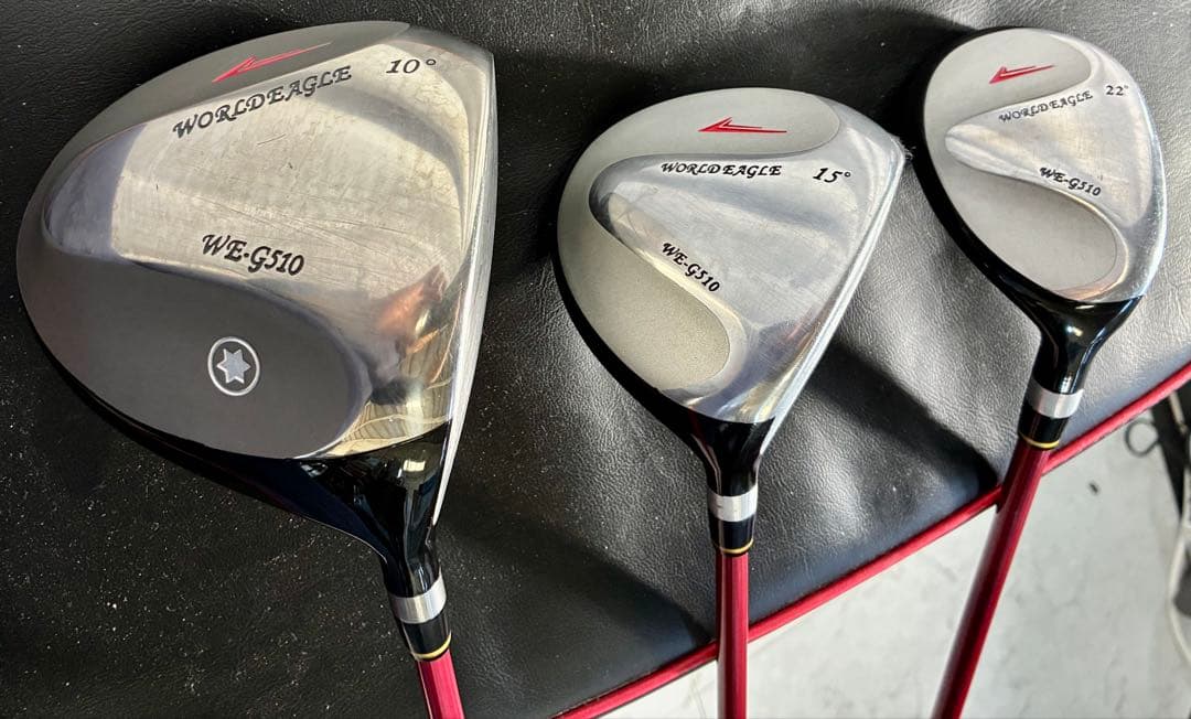 ①M1【美品】ワールドイーグルゴルフクラブ14本セット　キャディーバック付