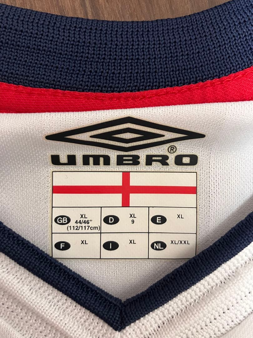 umbro アンブロ　イングランド ベッカム ユニフォーム ユニ 日韓 XL