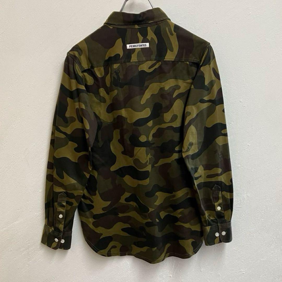 美品 PEARLY GATES カモフラ BDシャツ 迷彩 パーリーゲイツ