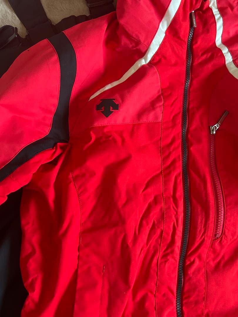 DESCENTE 赤 スキー ウェア上下セット