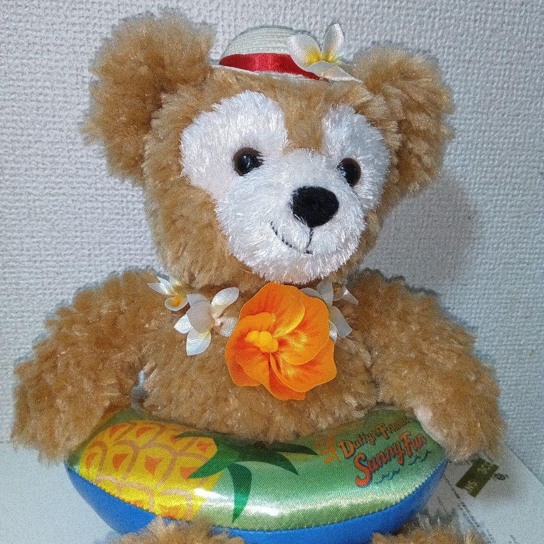東京ディズニーシー夏　ダッフィーぬいぐるみ 紐付き浮き輪付き