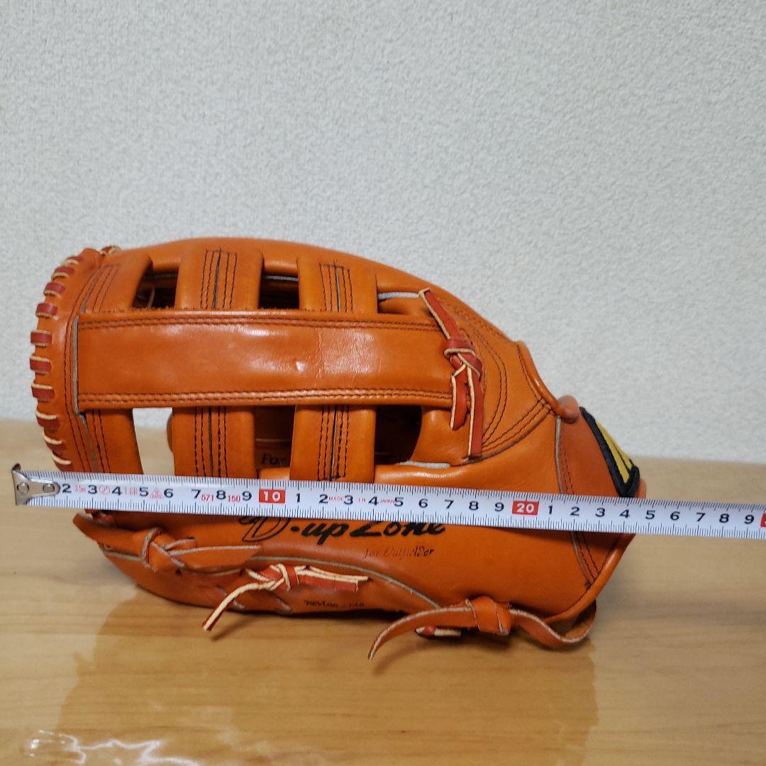 mizunoビックM・D-upZone オレンジ レザーグローブ