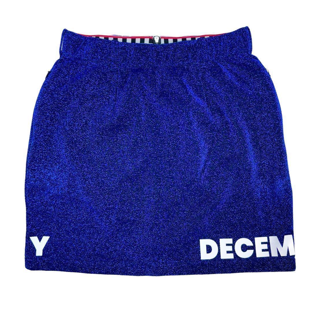 サイズF≒62〜80cm★DECEMBERMAY★ロゴ入りミニスカート B866